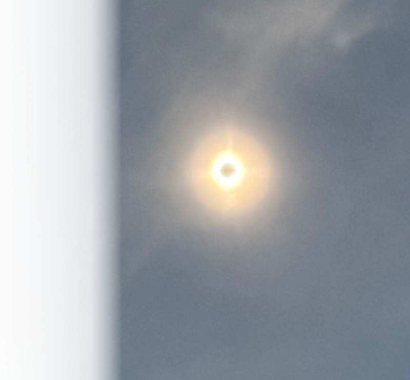 2024 solar eclipse above Cornwall, Ontario
